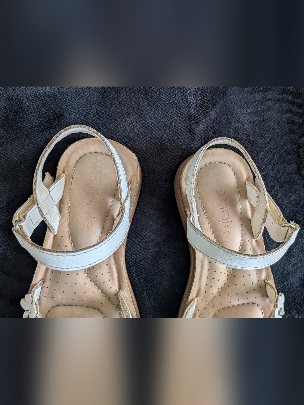 Girls Annie Floral Strap Sandals, White / Size 13 - Picture 2 of 9